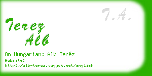 terez alb business card
