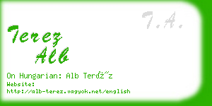 terez alb business card